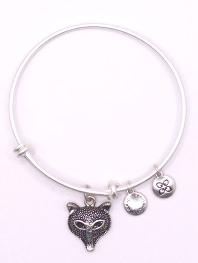 Urban Leaves German Design One World One Love Pandamask Bangle Silver