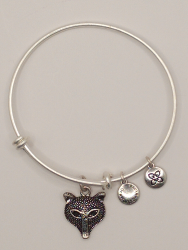 Urban Leaves ULNA002VS Bracelet Charm, Bangle Silver Metal Bangle Pandamask Vintage Silver Unisex