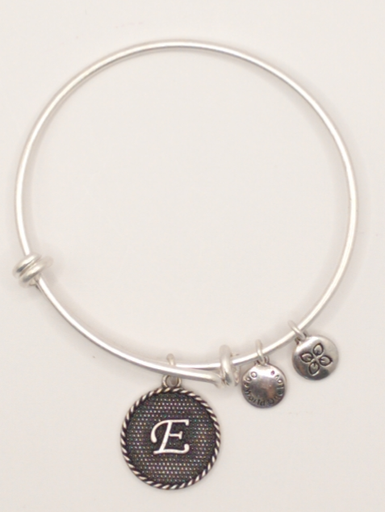 Urban Leaves ULIN005VS Bracelet Charm Bangle Silver Metal Bangle Letter E Vintage Silver Women