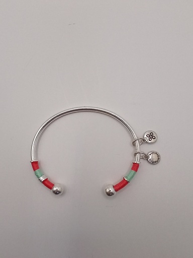 URBAN LEAVES ULBO003VS Bracelet Charm Silver Metal, Fabric Bangle Gypsy Silver Women