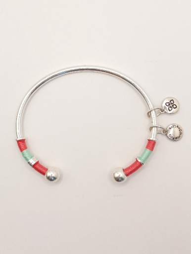 URBAN LEAVES ULBO003VS Bracelet Charm Silver Metal, Fabric Bangle Gypsy Silver Women