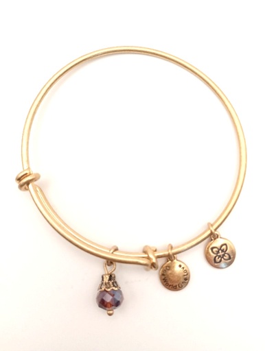 Urban Leaves German Design One World One Love Pink Bangle Gold Women