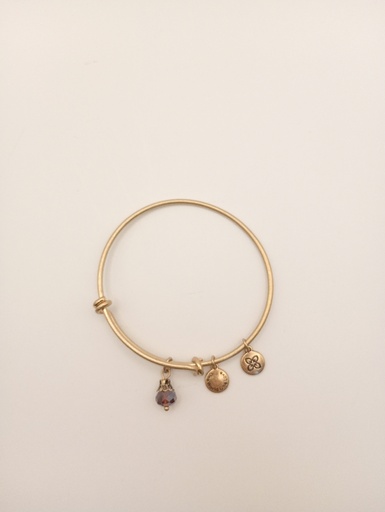 Urban Leaves ULGE006VG Bracelet Charm Gold Metal Bangle Pink Drop Vintage Gold Women