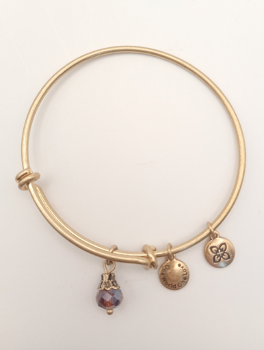 Urban Leaves ULGE006VG Bracelet Charm Gold Metal Bangle Pink Drop Vintage Gold Women