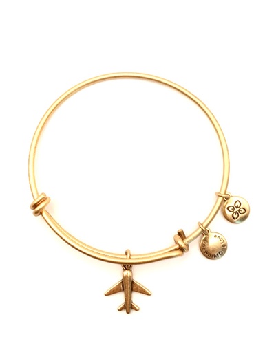 Urban Leaves German Design One World One Love Jetplane Bangle Gold Unisex