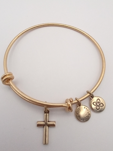 Urban Leaves ULBE001VG Bracelet Charm Gold Metal Bangle Cross Gold Tone Unisex