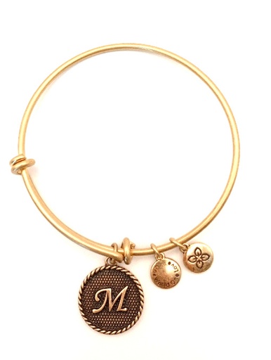 Urban Leaves German Design One World One Love Floral Bangle Gold Tone