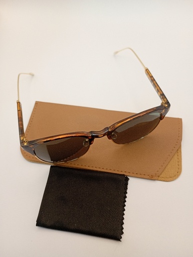 Lux-Lenses SG17SUPA2003BLKPAT Sunglasses Unisex Green Round Brown Plastic