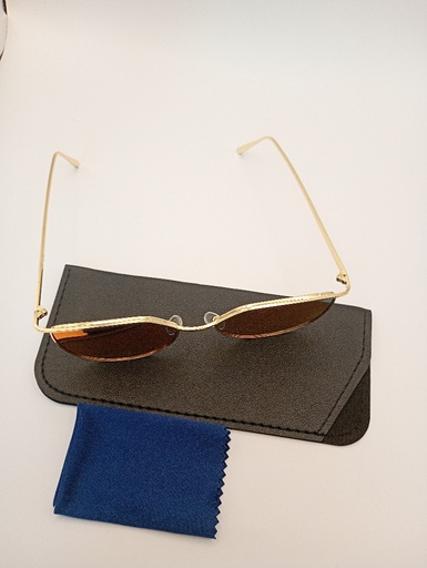 Lux-Lensed 1031REDGLD Sunglasses Unisex Red Hexagonal Gold Metal, Plastic