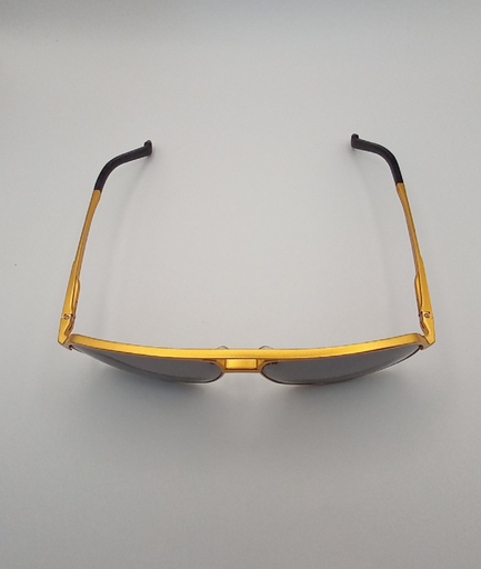 LUX-LENSES LTD SG17SUPA2007BLKGLD Sunglasses Unisex Black Aviator Gold Metal, Plastic