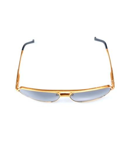 Lux Lenses Sunglasses Aviator UV400 Mirrored Gold Black Unisex