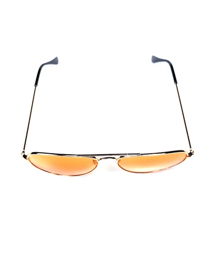 Lux Lenses Sunglasses Aviator UV Protection Gold Orange Unisex