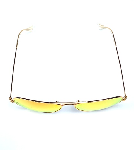Lux Lenses Sunglasses Aviator UV Protection Mirrored Gold Orange Unisex