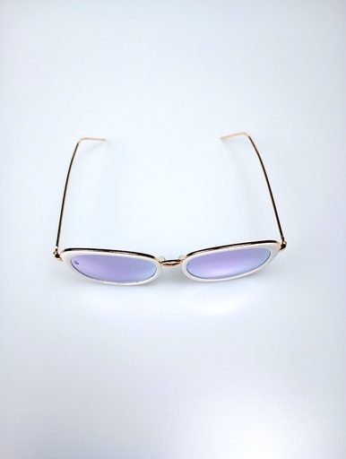 Lux Lenses 1025PURWHI Sunglasses Unisex Silver