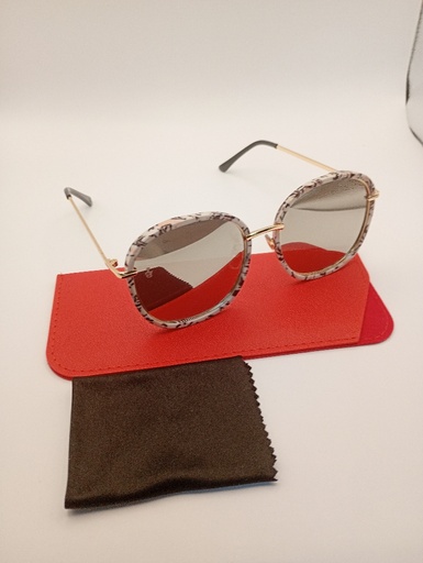 LUX-LENSES LTD SG17SUPB1016MIRMAR Sunglasses Unisex Mirrored Oval Multicolor Plastic, Metal