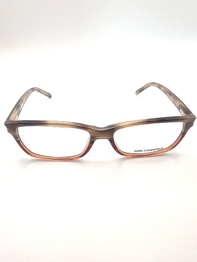 Karl Lagerfeld Eyeglasses Frame Rectangle Full-Rim Brown Unisex 135mm
