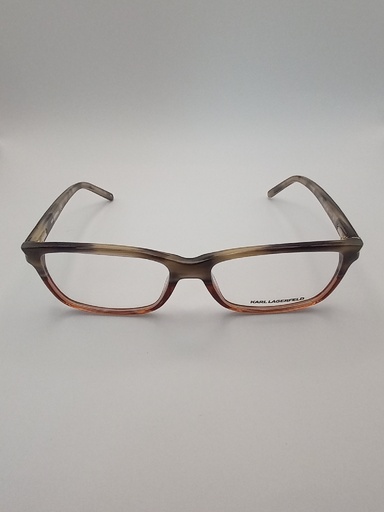 Karl Lagerfeld KL804-104/P Eyewear Eyeglasses/Prescription Clear Full-Rim Rectangle Unisex Standard Barrel Hinge Brown Plastic