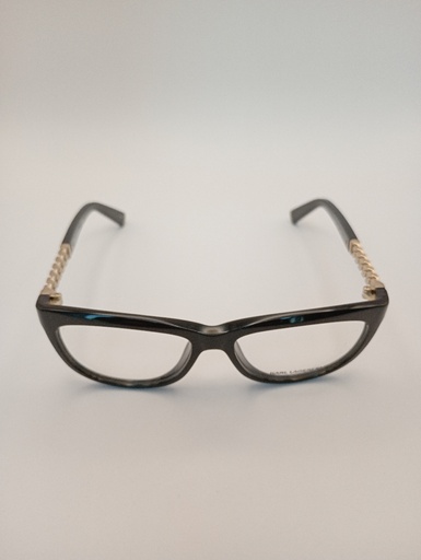 Karl Lagerfeld KL852 Eyewear Eyeglasses/Prescription Clear Full-Rim Cat-Eye Women Standard Barrel Hinge Black Plastic, Metal