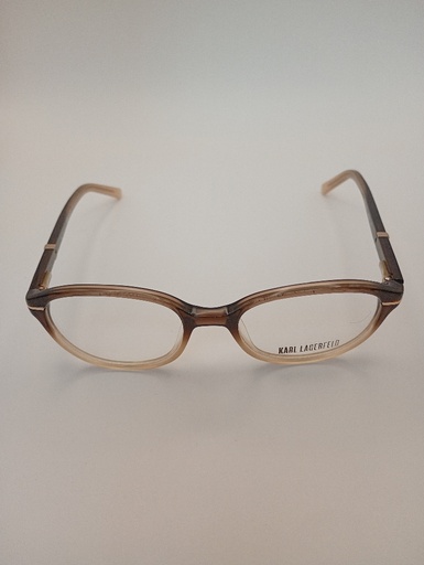 Karl Lagerfeld KL741-054 Eyewear Eyeglasses/Prescription Clear Full-Rim Rectangle Women Standard Barrel Hinge Brown Plastic