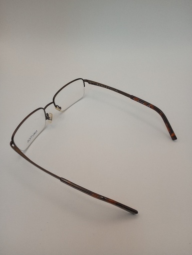 Nautica NAUTICA7232/G Eyewear Eyeglasses/Prescription Clear Semi-Rimless Rectangle Unisex Standard Barrel Hinge Brown Metal, Plastic