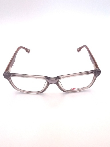 New Balance Eyeglasses Frame Rectangle Full-Rim Gray Unisex Acetate