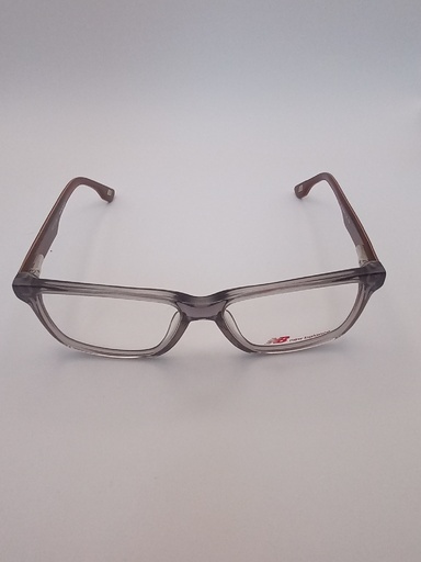 New Balance NB5099/P C03 Eyewear Eyeglasses/Prescription Clear Full-Rim Rectangle Unisex Standard Barrel Hinge Gray Plastic