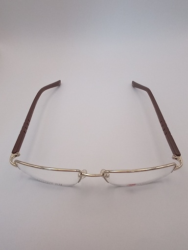 New Balance DM/LAMY/NB8005/M C01 GOLD 58-18 Eyewear Eyeglasses/Prescription Clear Semi-Rimless Rectangle Unisex Standard Barrel Hinge Gold Metal, Plastic