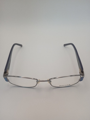 Rochas PW/LAMYEU/R09092/M Eyewear Eyeglasses/Prescription Clear Full-Rim Rectangle Men Standard Barrel Hinge Silver Metal