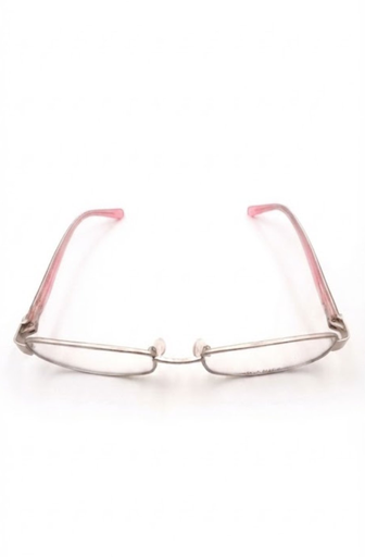 Rochas Eyeglasses Frame Rectangle Semi-Rimless Silver Women Metal Plastic