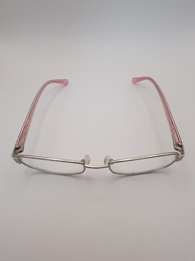 Rochas R09162/M C04 SILVER 50-17 Eyewear Eyeglasses/Prescription Clear Semi-Rimless Rectangle Women Standard Barrel Hinge Silver Metal, Plastic