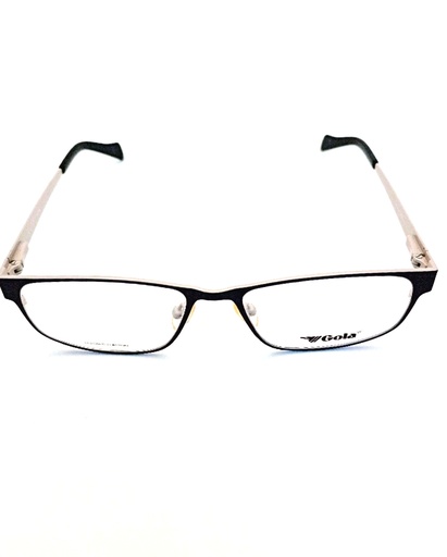 Gola Eyeglasses Frame Rectangle Full-Rim Gray Men Metal