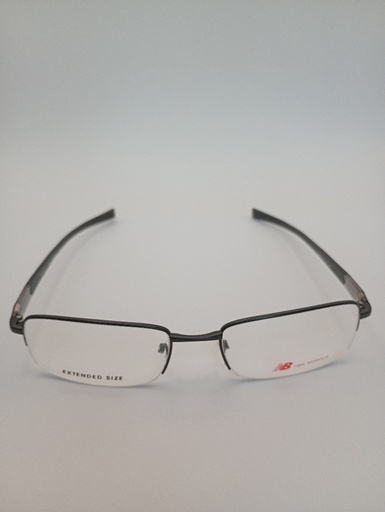 New Balance DM/LAMY/NB0004/M C01 Eyewear Eyeglasses/Prescription Clear Semi-Rimless Rectangle Unisex Standard Barrel Hinge Black Metal