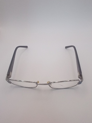 Rochas R09092/M Eyewear Eyeglasses/Prescription Clear Semi-Rimless Rectangle Unisex Standard Barrel Hinge Silver Metal, Plastic