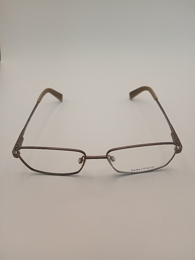 Nautica 7258 Eyewear Eyeglasses/Prescription Clear Full-Rim Rectangle Men Standard Barrel Hinge Green Metal