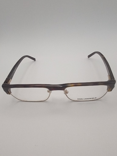 Karl Lagerfeld KL216-508 Eyewear Eyeglasses/Prescription Clear Full-Rim Rectangle Unisex Standard Barrel Hinge Brown Plastic