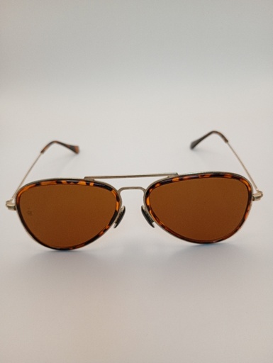 Lux-Lensed SG17SUPB2009BRNGLD Sunglasses Unisex Brown Aviator Brown metal plastic Metal Silver Metal, Plastic Plastic Metal , Plastic