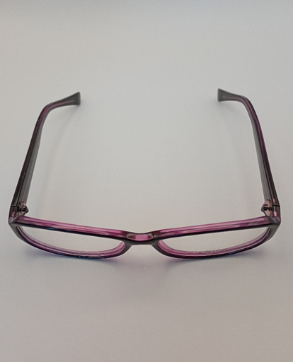 Classique CLASS502 Eyewear Eyeglasses/Prescription Clear Full-Rim Rectangle Women Standard Barrel Hinge Black Purple Plastic