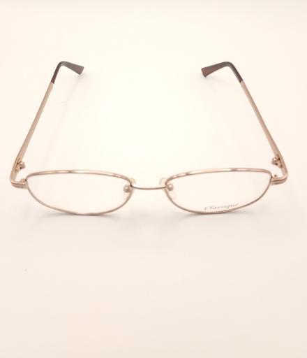 Classique CLASS506 Eyewear Eyeglasses/Prescription Clear Full-Rim Rectangle Unisex Standard Barrel Hinge Brown Metal