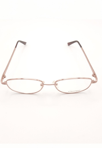 Classique Eyeglasses Frame Rectangle Full-Rim Brown Unisex Metal