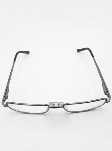 Brooksfield Eyeglasses Frame Rectangle Full-Rim Gray Men Metal