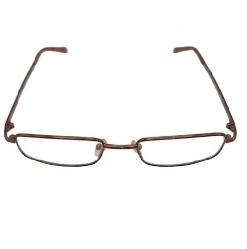 Classique Eyeglasses Frame Rectangle Full-Rim Bronze Men Metal
