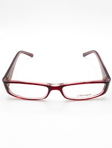 Classique Eyeglasses Frame Rectangle Full-Rim Purple Unisex Acetate