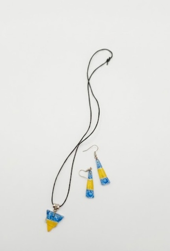 Arteciones WA1073 Handmade Jewelry Necklace, Earrings Non-Metal